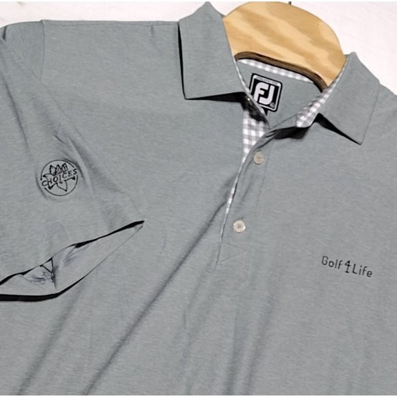 Foot Joy Polo Shirt Men's Golf Short‎ Sleeve Light Green Size XL Athletic Fit - Picture 1 of 6